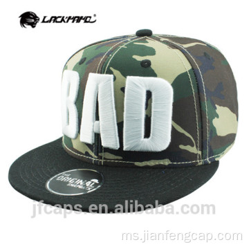 Snapback sulaman digital BAD dan topi besbol